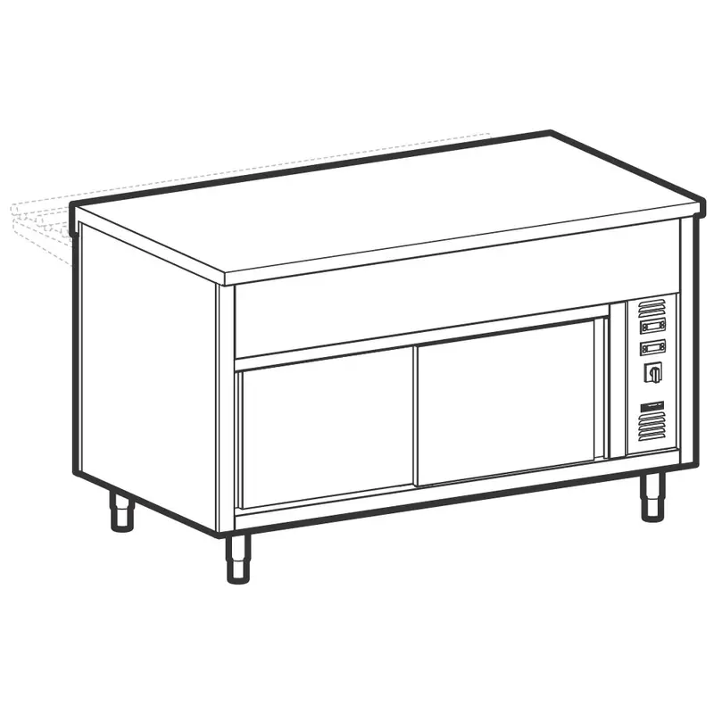 Mastro Neutralelement auf Wärmeschrank, 3x GN 1/1