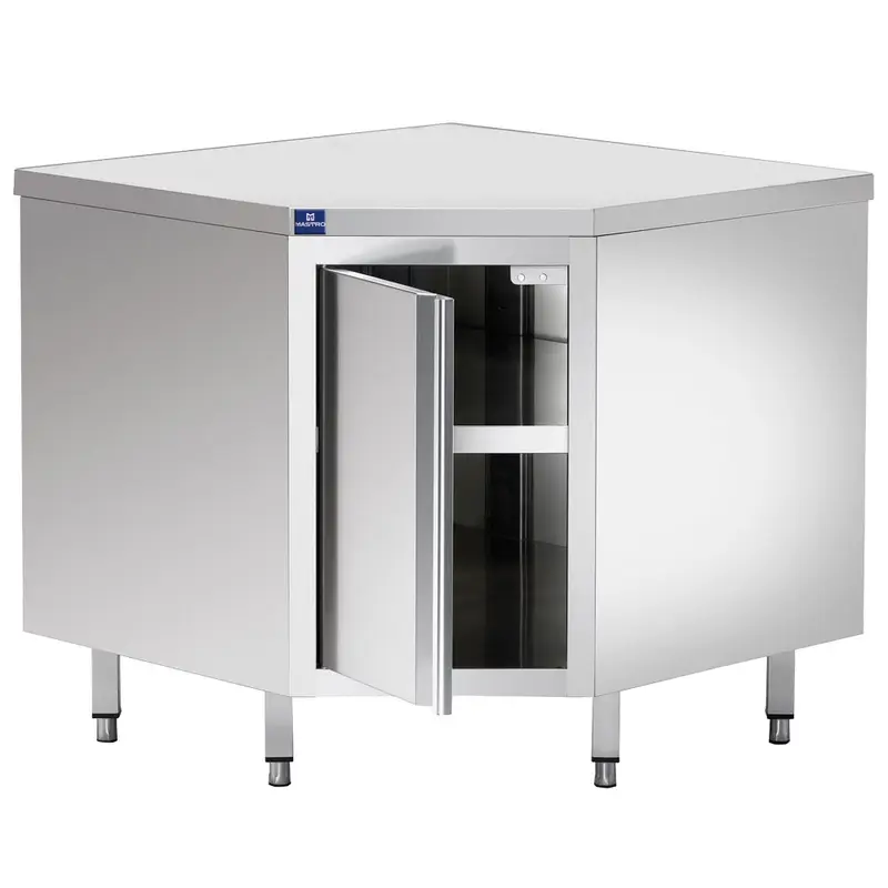 Mastro Neutraler Arbeitsschrank, Eck-Modell, mit Flügeltür, ohne Aufkantung, 1000x700 mm