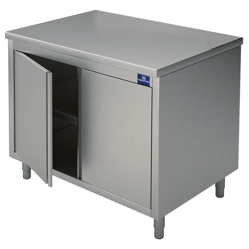 Mastro Neutraler Arbeitsschrank mit 2 Flügeltüren, ohne Aufkantung, 800x500 mm