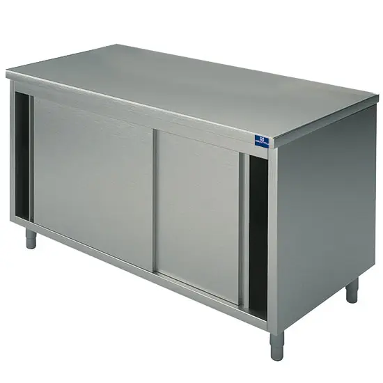 Mastro Neutraler Arbeitsschrank mit Schiebetüren, ohne Aufkantung, 900x700 mm