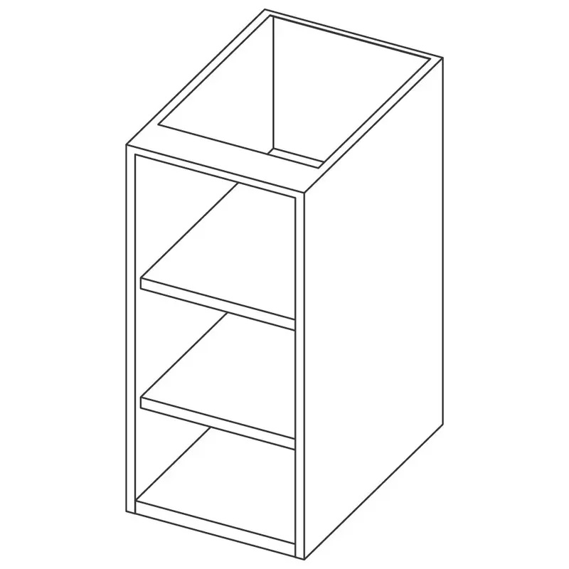Mastro Offener Unterbau mit 2 Zwischenböden, 1000x690 mm