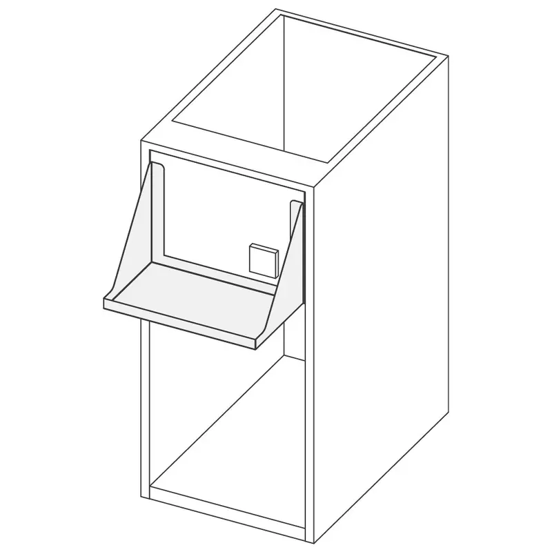 Mastro Offener Unterbau mit Blenderhalterung und Schukosteckdose, 5000x690 mm