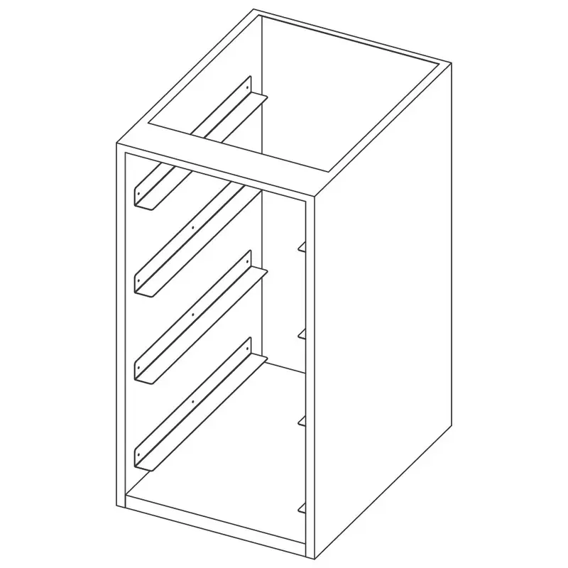 Mastro Offener Unterbau mit Einschüben für Gläserkörbe, 550x590 mm
