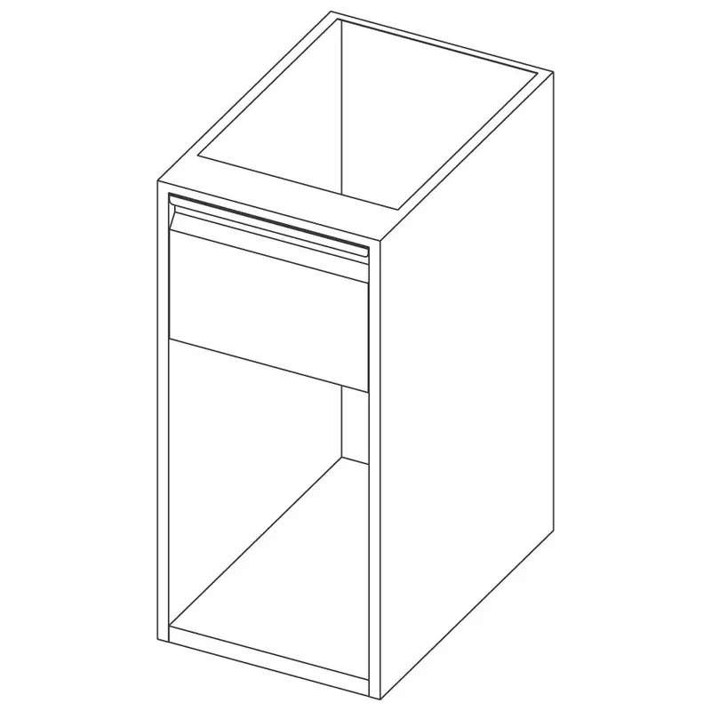 Mastro Offener Unterbau mit Schublade, 400x690 mm