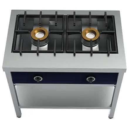 Mastro Pancake Gaskocher mit 2 Brennern je 8 kW