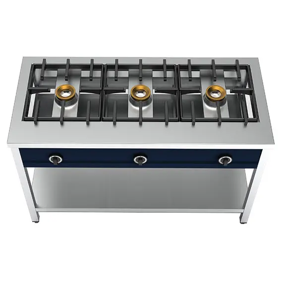 Mastro Pancake Gaskocher mit 3 Brennern je 8 kW