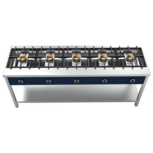 Mastro Pancake Gaskocher mit 5 Brennern je 8 kW