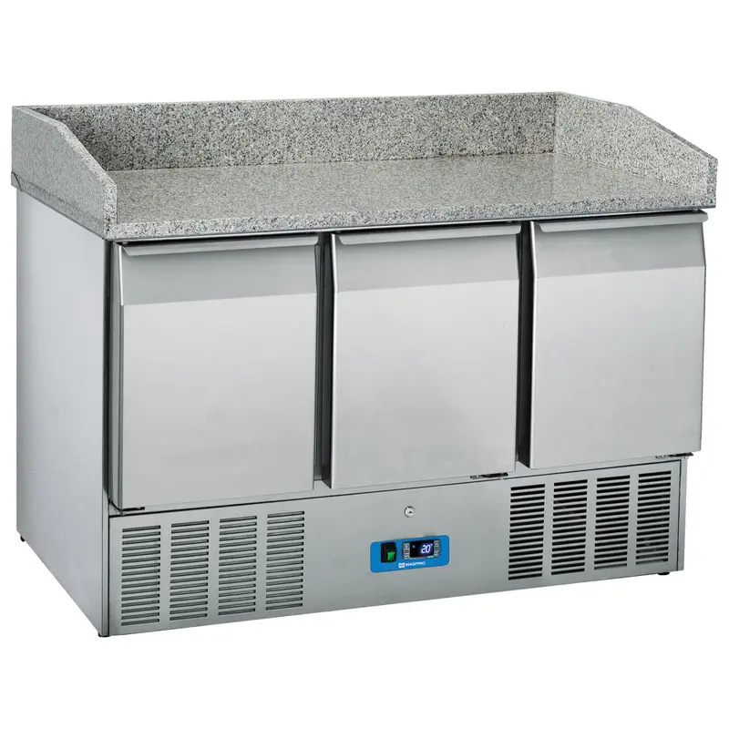 Mastro Pizzatisch mit 3 Türen GN 1/1, +2°/+10°C