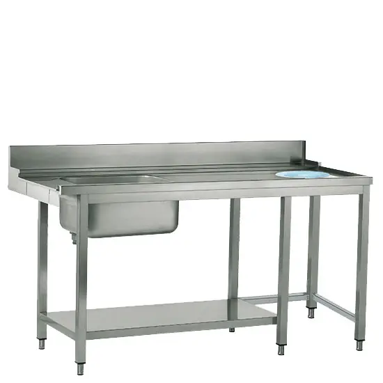 Mastro rechter Zulauftisch mit Becken links und Abfallloch, B=1500 mm