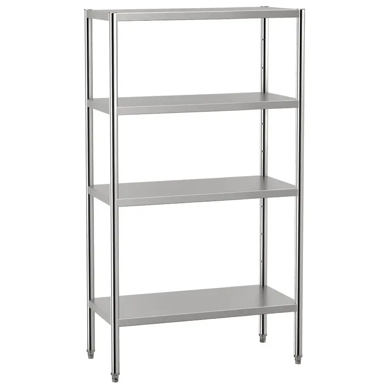 Mastro Regal aus Edelstahl mit 4 Regalböden, 1100x500x1800 mm