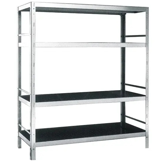 Mastro Regal aus Edelstahl mit 4 Regalböden, 1600x500x1800 mm