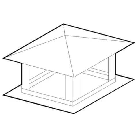 Mastro Regenhaube, über 300x300 mm, bis 400x400 mm