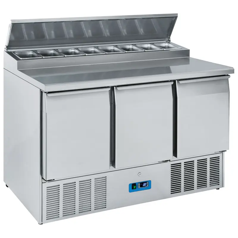 Mastro Saladette mit 3 Türen GN 1/1, 8x GN 1/6 h=150 mm, +2°/+10°C