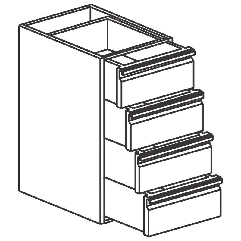 Mastro Schubladeneinheit mit 4 Laden, 400x540 mm