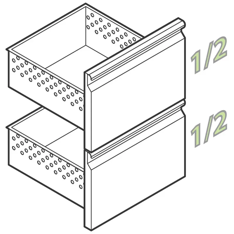 Mastro Schubladenkit GN 2x 1/2 für Getränkekühlteken