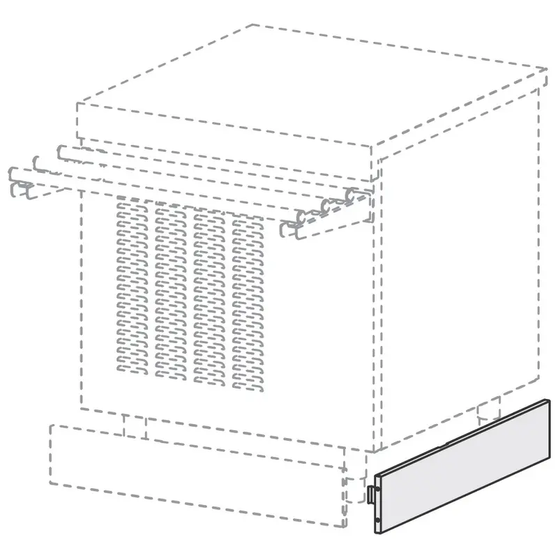 Mastro Seitliche Sockelblende, Einspannverbindung, 800 mm