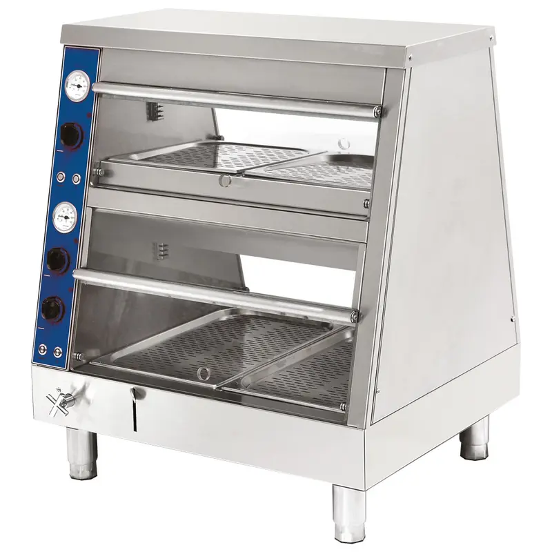 Mastro Speisenwärmer Bainmarie mit 2 Ebenen, 2x GN 1/1 + 2x GN 2/3