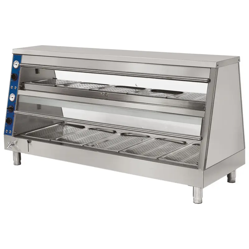 Mastro Speisenwärmer Bainmarie mit 2 Ebenen, 5x GN 1/1 + 5x GN 2/3