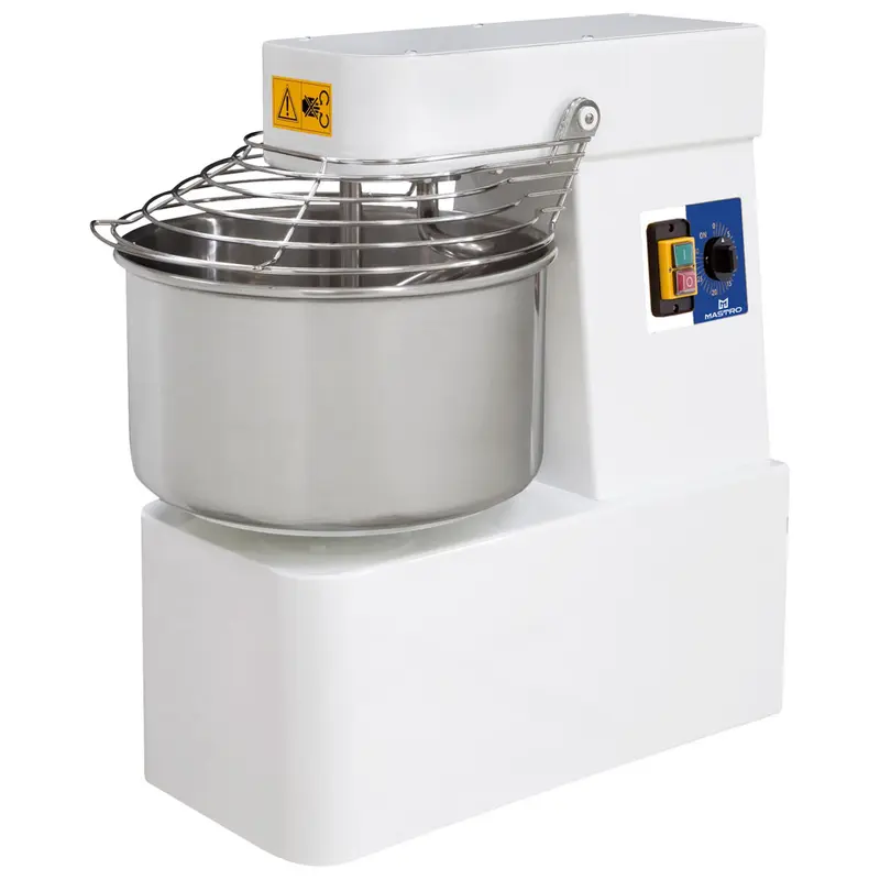 Mastro Spiralteigkneter auf Räder, 12 kg/16 Liter, 1 Geschwindigkeit, mit Timer