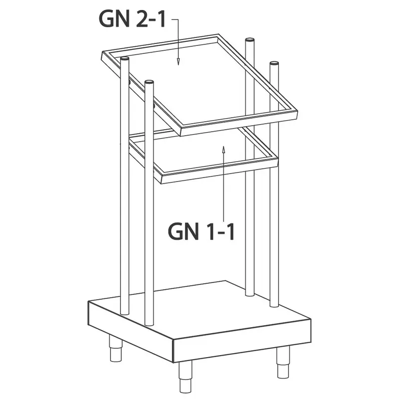 Mastro Tablett- und GN-Behälter-Element, 686x700 mm