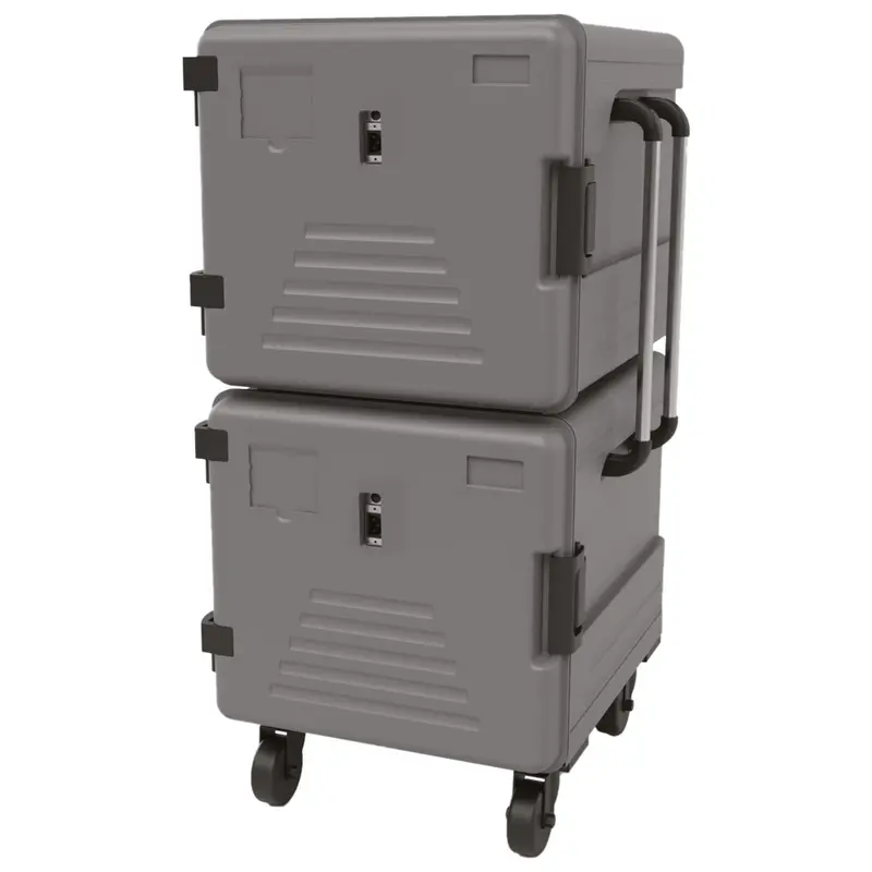 Mastro Thermobox beheizt auf Rädern, 7+7x GN 2/1 h=65 mm