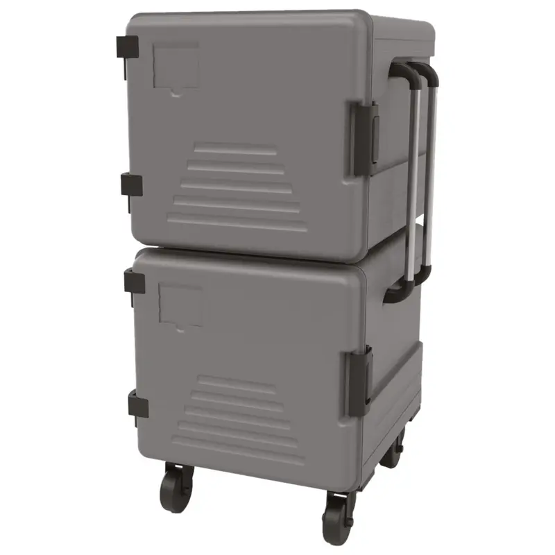 Mastro Thermobox neutral auf Rädern, 7+7x GN 2/1 h=65 mm