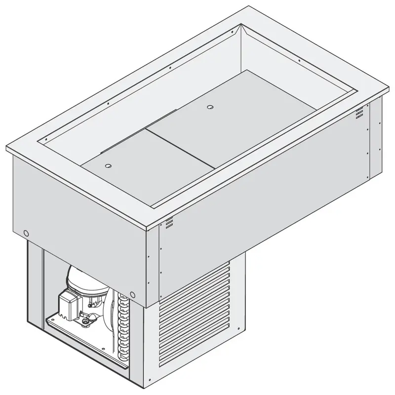 Mastro Umluft-Kühlwanne, mit Kühlaggregat, 4x GN 1/1