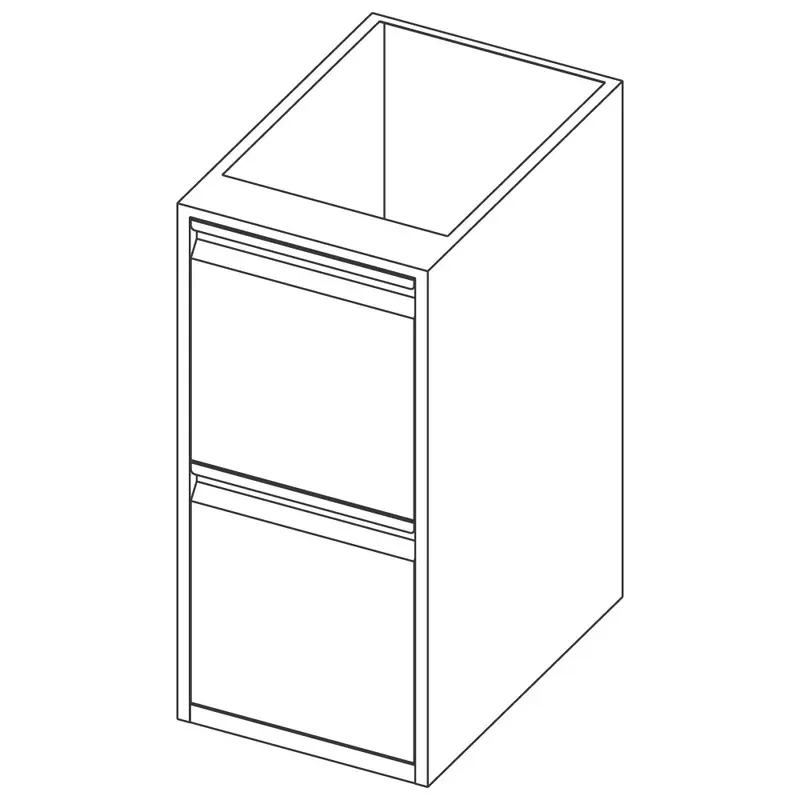 Mastro Unterbau mit 2 Schubladen, 400x690 mm
