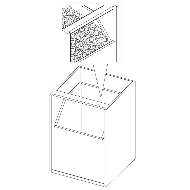 Mastro Unterbau mit Eisbehälter, 600x590 mm