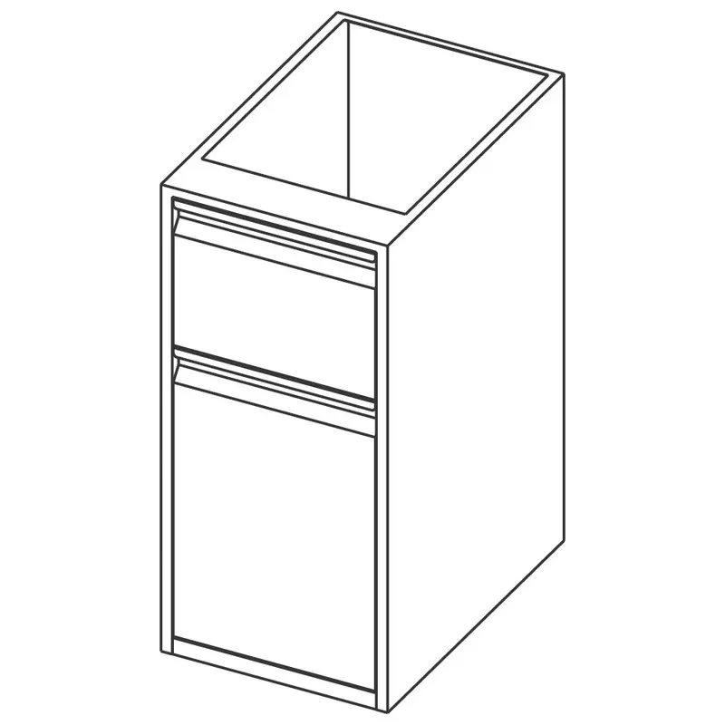 Mastro Unterbau mit Schublade und Flügeltür, 400x590 mm
