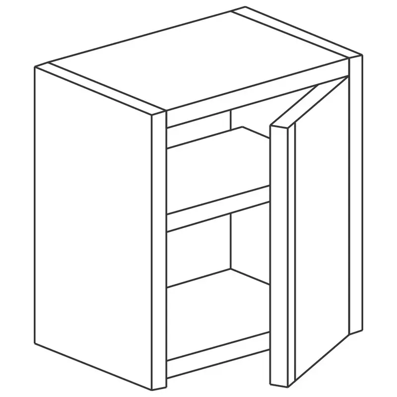 Mastro Wandhängeschrank mit Flügeltür und Zwischenboden, 400x400 mm