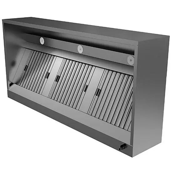 Mastro Wandhaube in Kastenform mit LED-Beleuchtung, 1600x1100 mm - RESTPOSTEN