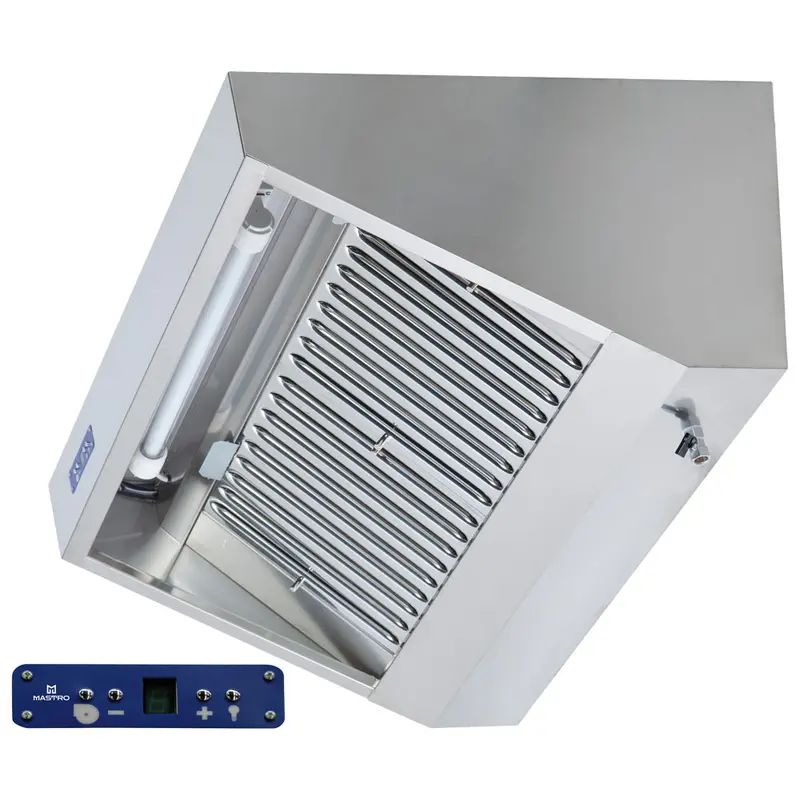 Mastro Wandhaube Snack mit Motor, Beleuchtung und Drehzahlregler, 2400x900 mm