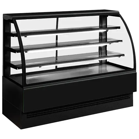 Mastro Warme Konditoreitheke mit 3 Böden, +65°C, B=1204 mm - RAL9005