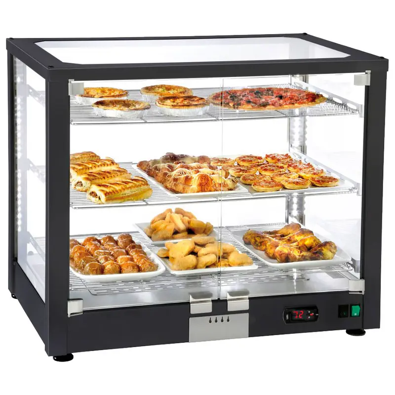 Mastro Warme-Theke mit 3 Ebenen und Flügeltüren, +20°/+90°C