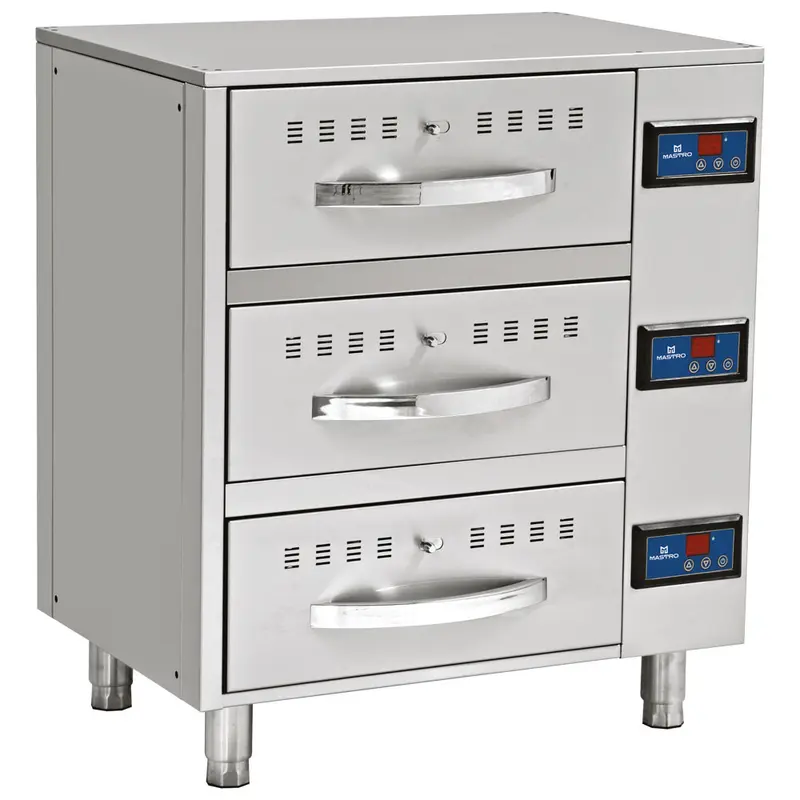 Mastro Warmhalteschublade, 3 Schubladen je GN 1/1
