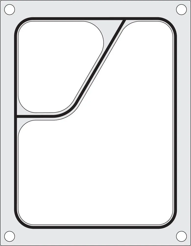 Matrize für Versiegelungsmaschine, HENDI, ein zweiteiliger Colt-Behälter (227x178 mm)