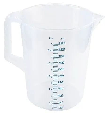 Messbecher aus Polypropylen, 5 Ltr.