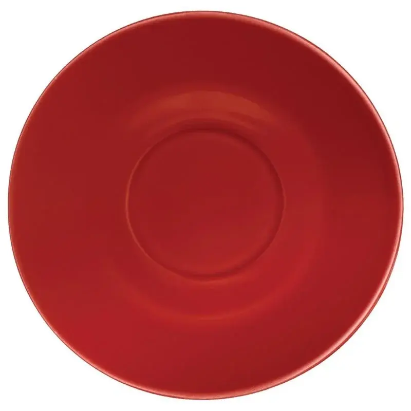 Olympia Cafe Untertassen rot 158 mm - 12 Stk.