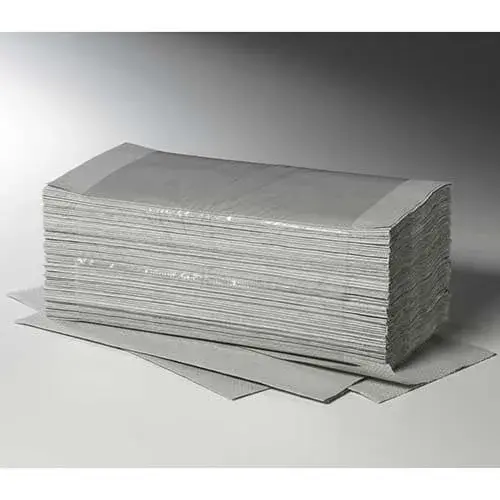 Papierhandtücher 1-lagig, V-Falz, 230x250 mm, grau Zick-Zack