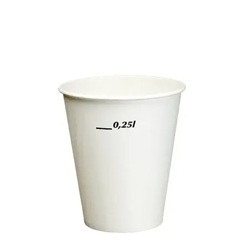 Papstar 100 Trinkbecher für Kaltgetränke, Pappe 0,25 l Ø 8,97 cm x H