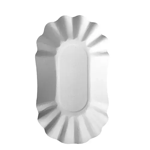 Papstar 250 Schalen, Pappe pure oval 10,5 cm x 17,5 cm x 3 cm weiss