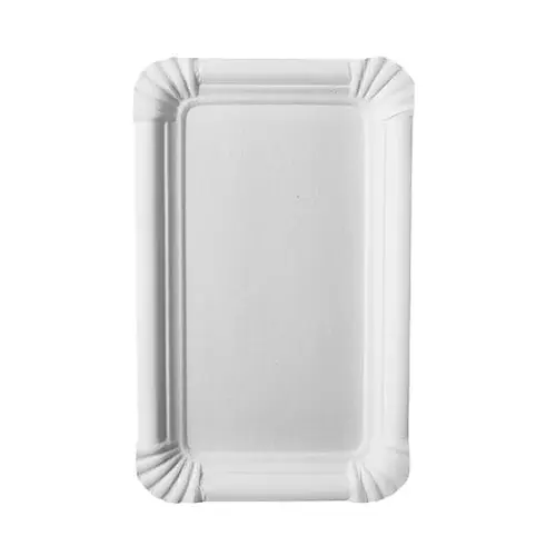 Papstar 250 Teller, Pappe pure eckig 11 cm x 17,5 cm weiss