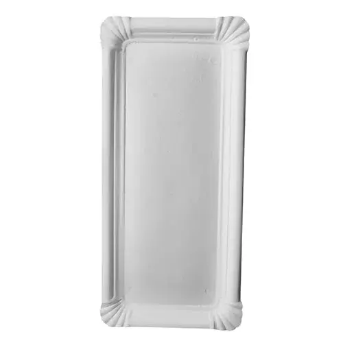 Papstar 250 Teller, Pappe pure eckig 11 cm x 24 cm weiss