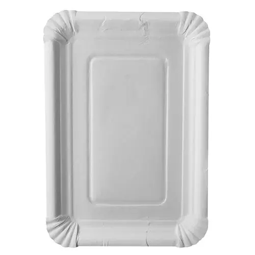 Papstar 250 Teller, Pappe pure eckig 18 cm x 26 cm weiss