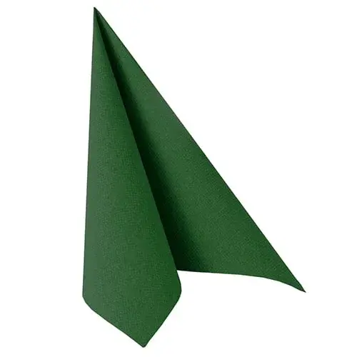 Papstar 50 Servietten ROYAL Collection 1/4-Falz 40 cm x 40 cm dunkelgrün