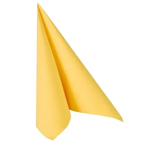 Papstar 50 Servietten ROYAL Collection 1/4-Falz 40 cm x 40 cm gelb