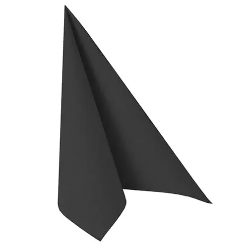 Papstar 50 Servietten ROYAL Collection 1/4-Falz 40 cm x 40 cm schwarz