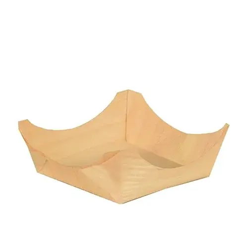 Papstar Pure Fingerfood-Schale - L; eckig; Holz - 50 Stk