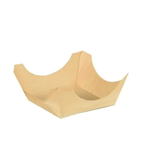 Papstar Pure Fingerfood-Schale - M; eckig; Holz - 50 Stk